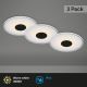 Briloner - SET 3x LED Kopalniška vgradna svetilka LED/6W/230V IP44 črna