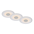 Briloner - SET 3x LED Kopalniška vgradna svetilka LED/6W/230V IP44 krom