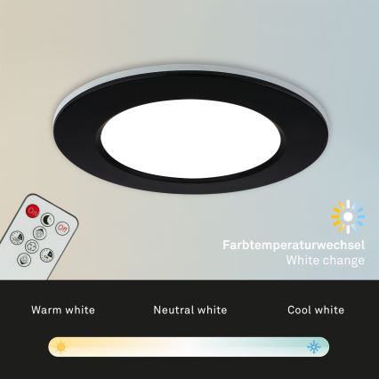 Briloner - SET 3x LED Zatemnitvena kopalniška vgradna svetilka LED/4,8W/230V 3000-6500K IP44 + Daljinski upravljalnik