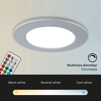 Briloner - SET 3x LED RGBW Zatemnitvena kopalniška vgradna svetilka LED/4,8W/230V 3000-6500K IP65 + Daljinski upravljalnik