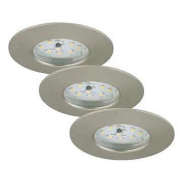 Briloner - SET 3x LED Zatemnitvena kopalniška vgradna svetilka LED/5,5W/230V IP44