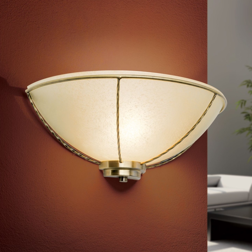 Bronasta stenska svetilka MAURO 1xE27/60W/230V