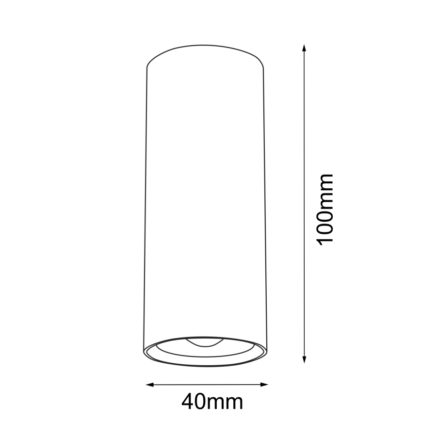 Brosline - Smerna svetilka 1xGU10/4W/230V črna