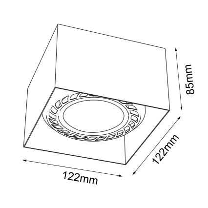 Brosline - točkovno svetilo 1xGU10/18W/230V belo