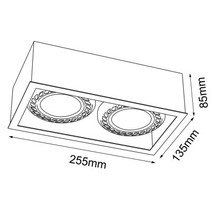 Brosline - Točkovno svetilo 2xGU10/18W/230V bela