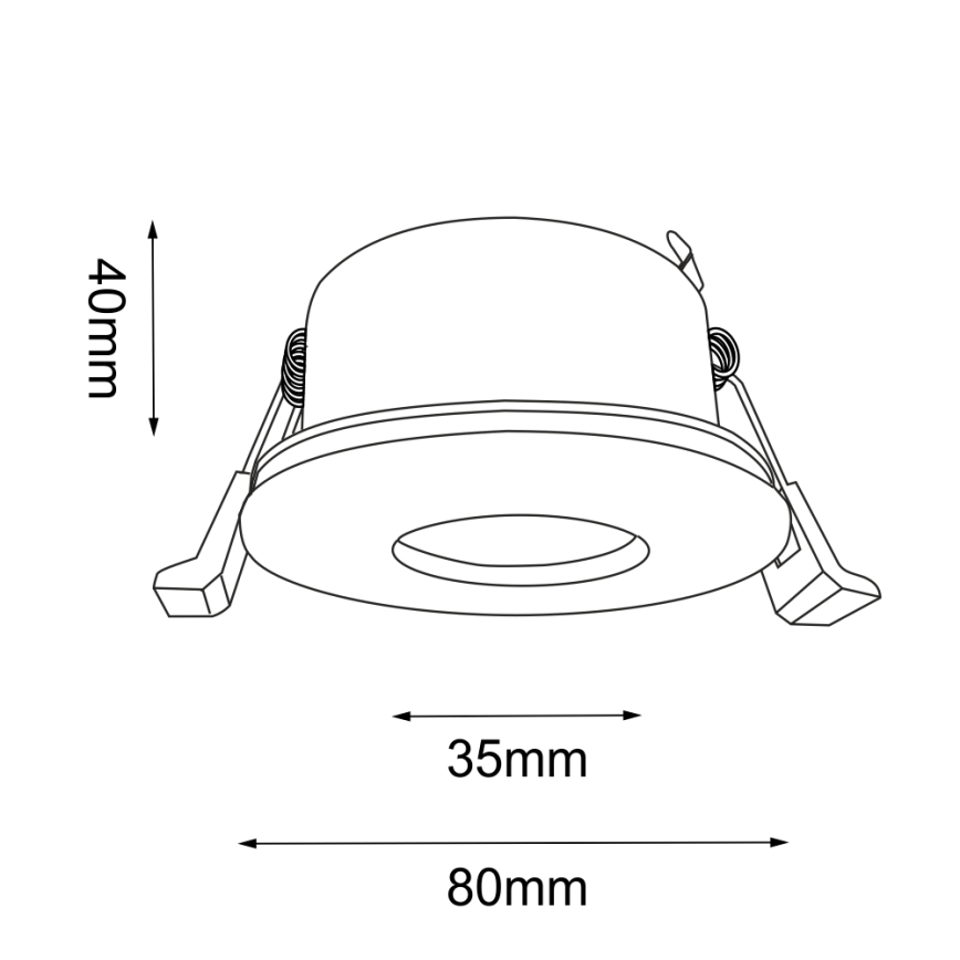 Brosline - Vgradna stropna svetilka 1x GU10/10W/230V bela