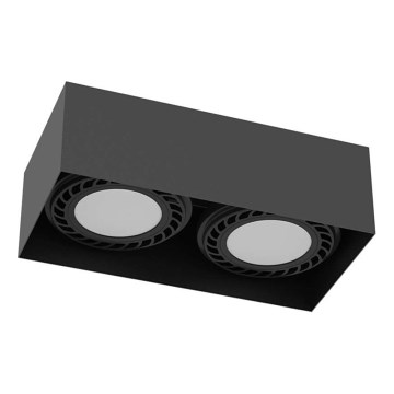 Brosline - Usmerjena stropna svetilka 2xGU10/18W/230V črna