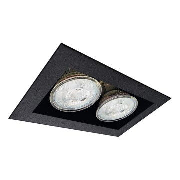 Brosline - Vgradna stropna svetilka 2xGU10/10W/230V črna