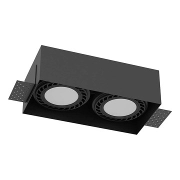 Brosline - Vgradna stropna svetilka 2xGU10/18W/230V črna