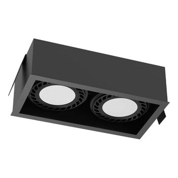 Brosline - Vgradna stropna svetilka 2xGU10/18W/230V črna