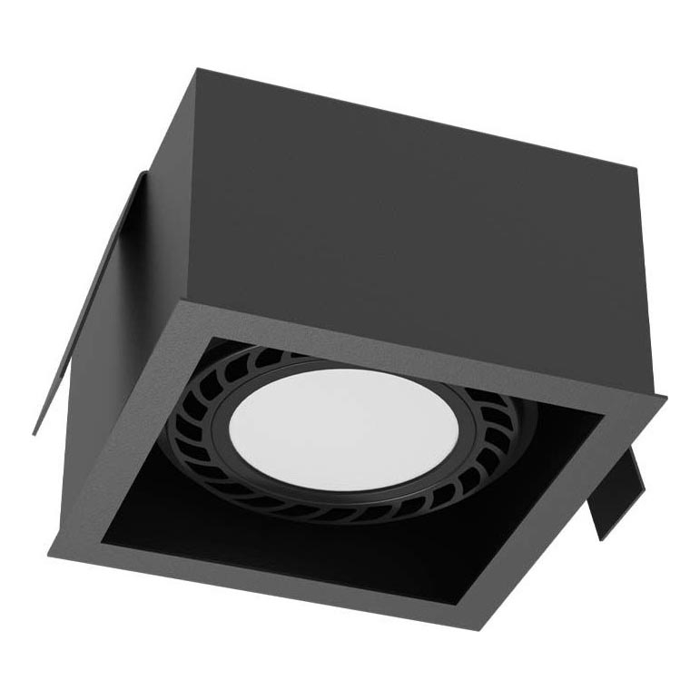 Brosline - Vgradno stropno svetilo 1xGU10/18W/230V črna