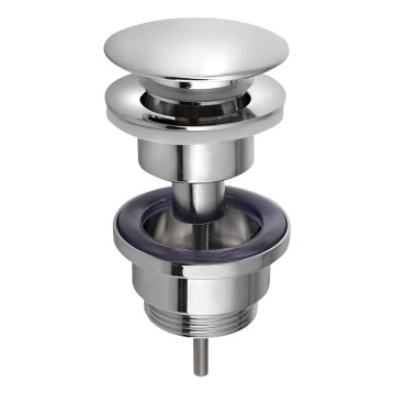 Bruckner - Odpadni bazen brez preliva CLICK-CLACK pr. 6,4 cm sijajni krom