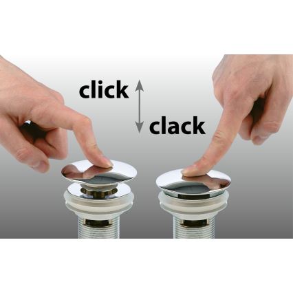 Bruckner - Odpadni umivalnik CLICK-CLACK pr. 6,3 cm nerjaveče jeklo