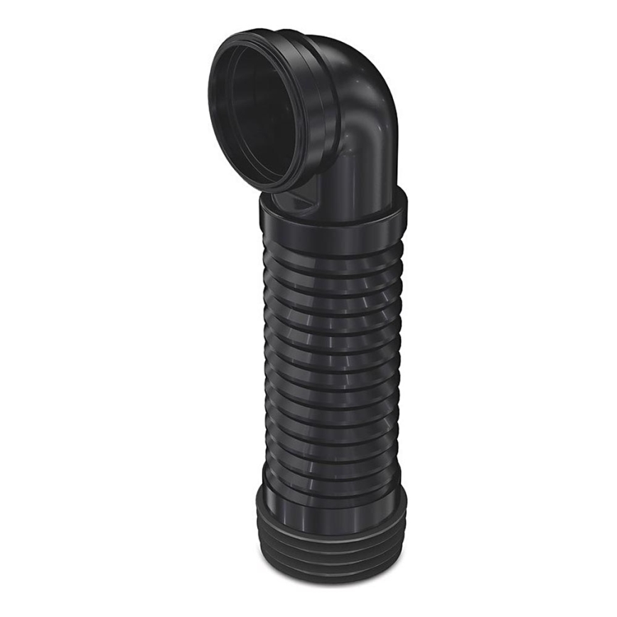 Bruckner - Prilagodljiv stenski priključek za WC školjko 90° 20,5-37 cm črna