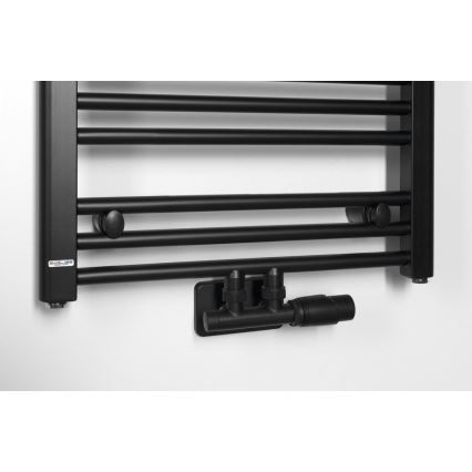 Bruckner - Termostatski priključni set za centralni priklop WICHER mat črna