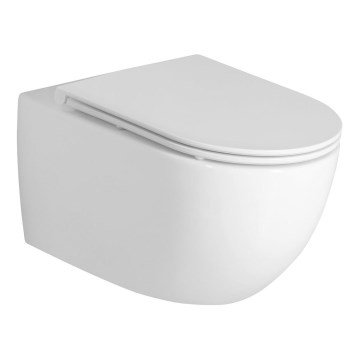 Bruckner - Viseča WC školjka Vortex Rimless FULDA keramika/bela
