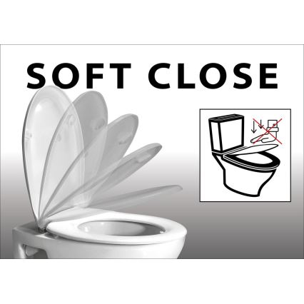 Bruckner - WC deska SoftClose FULDA SLIM bela