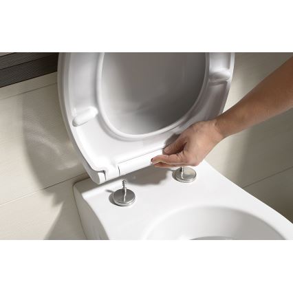 Bruckner - WC deska SoftClose FULDA SLIM bela