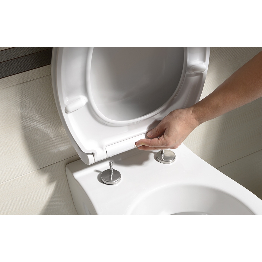 Bruckner - WC deska SoftClose FULDA SLIM bela
