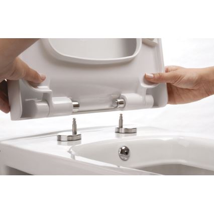 Bruckner - WC deska SoftClose FULDA SLIM bela
