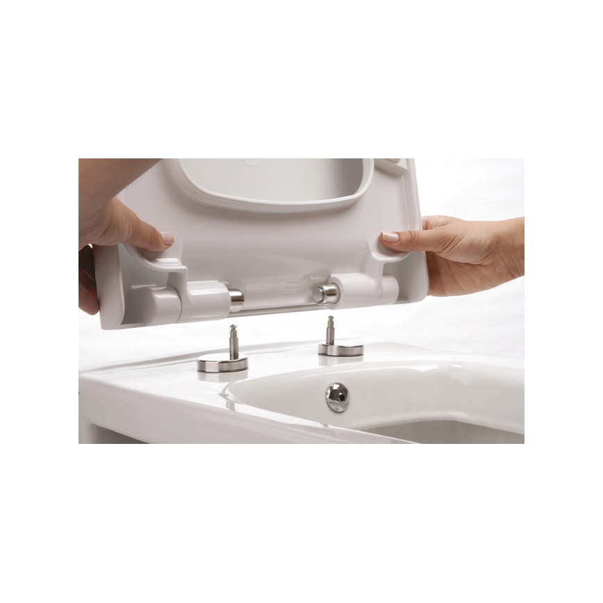 Bruckner - WC deska SoftClose FULDA SLIM bela