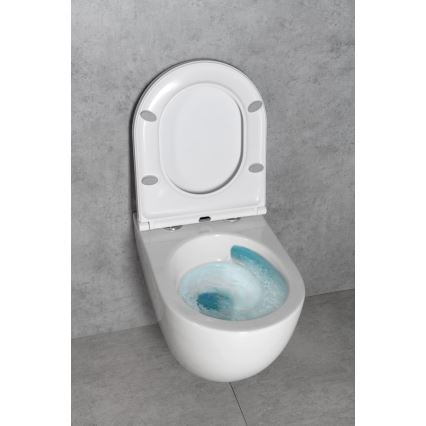 Bruckner - Viseča WC školjka Vortex Rimless FULDA keramika/bela