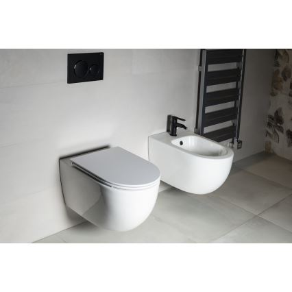 Bruckner - Viseča WC školjka Vortex Rimless FULDA keramika/bela
