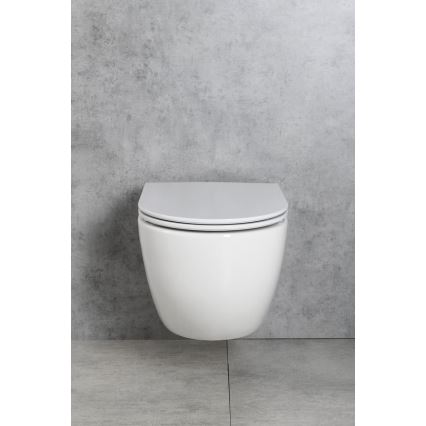 Bruckner - Viseča WC školjka Vortex Rimless FULDA keramika/bela