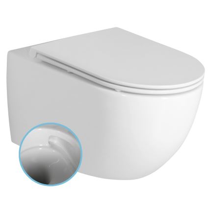 Bruckner - Viseča WC školjka Vortex Rimless FULDA keramika/bela