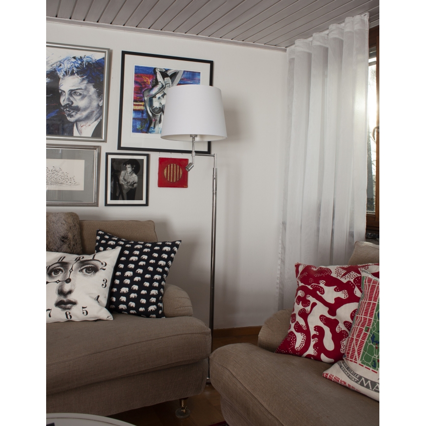 ByRydens - LED Talna svetilka ORLANDO 1xE27/5W/230V + LED/3W bela/sijajni krom pr. 36 cm