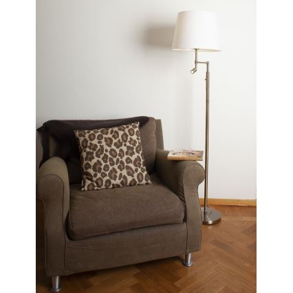 ByRydens - LED stoječa svetilka ORLANDO 1xE27/5W/230V + LED/3W bela/bronasta pr. 36 cm