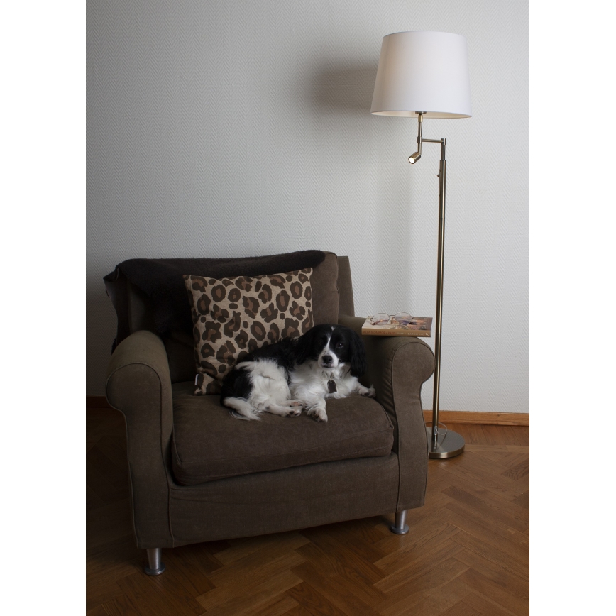 ByRydens - LED Talna svetilka ORLANDO 1xE27/5W/230V + LED/3W bela/bron pr. 36 cm