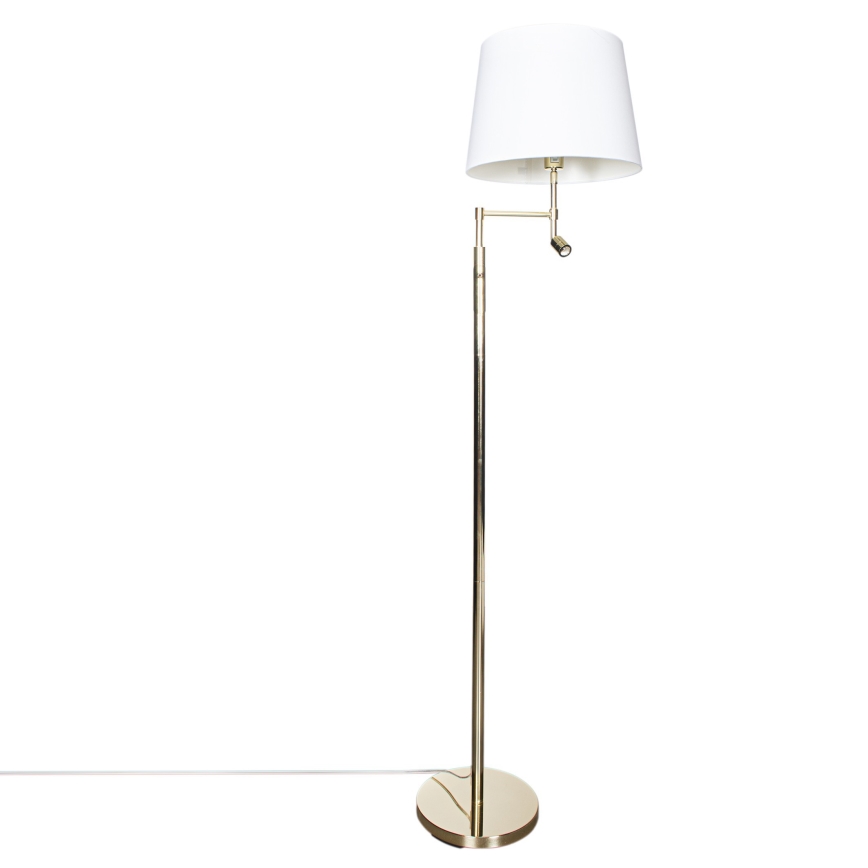ByRydens - LED stoječa svetilka ORLANDO 1xE27/5W/230V + LED/3W bela/zlata premera 36 cm