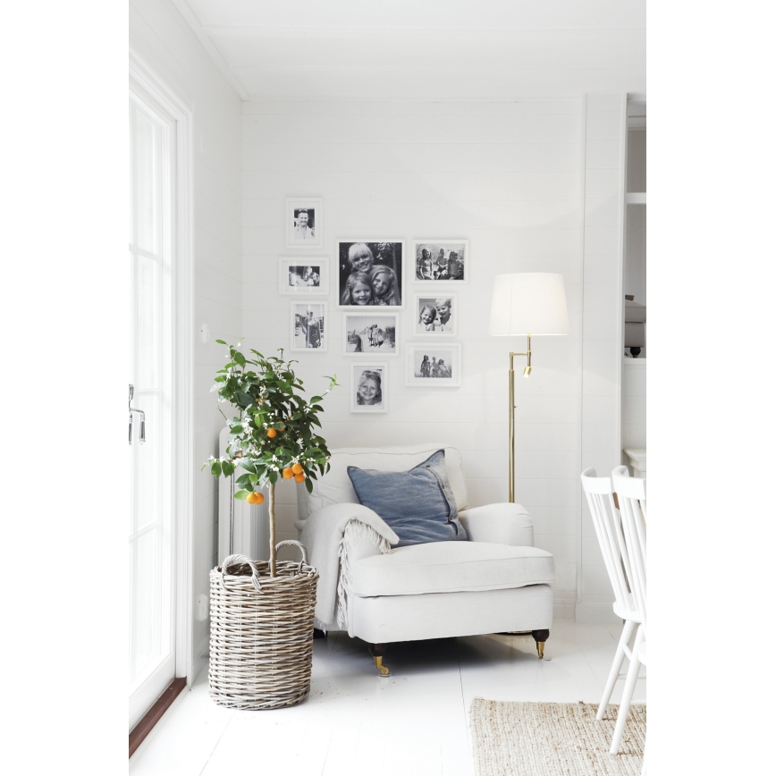 ByRydens - LED Talna svetilka ORLANDO 1xE27/5W/230V + LED/3W bela/zlata pr. 36 cm