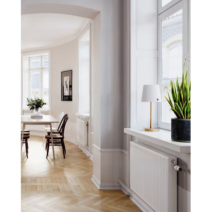 ByRydens - Namizna svetilka LUMI 1xE27/8W/230V bela/zlata 48,5 cm