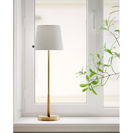 ByRydens - Namizna svetilka LUMI 1xE27/8W/230V bela/zlata 68,5 cm