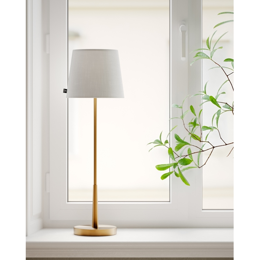 ByRydens - Namizna svetilka LUMI 1xE27/8W/230V bela/zlata 68,5 cm