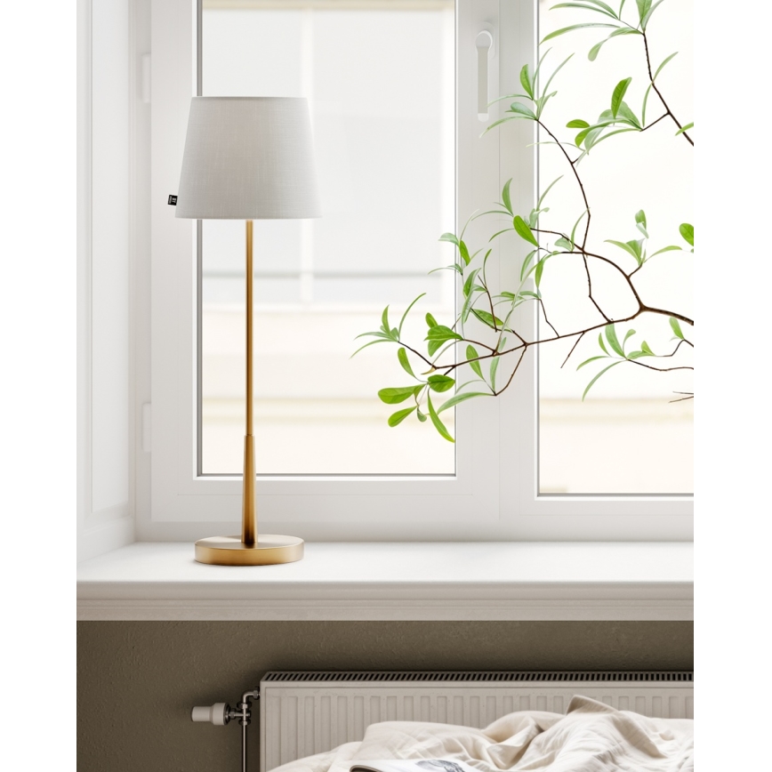 ByRydens - Namizna svetilka LUMI 1xE27/8W/230V bela/zlata 68,5 cm