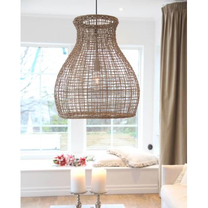 ByRydens - Lestenec na vrvici SEAGRASS 1xE27/8W/230V bež pr. 49 cm