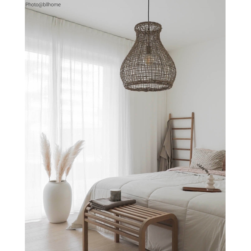 ByRydens - Lestenec na vrvici SEAGRASS 1xE27/8W/230V bež pr. 49 cm
