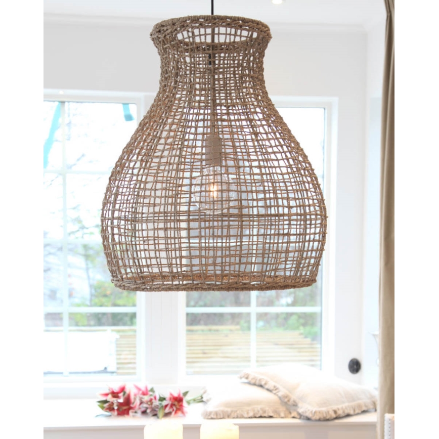 ByRydens - Lestenec na vrvici SEAGRASS 1xE27/8W/230V bež pr. 49 cm