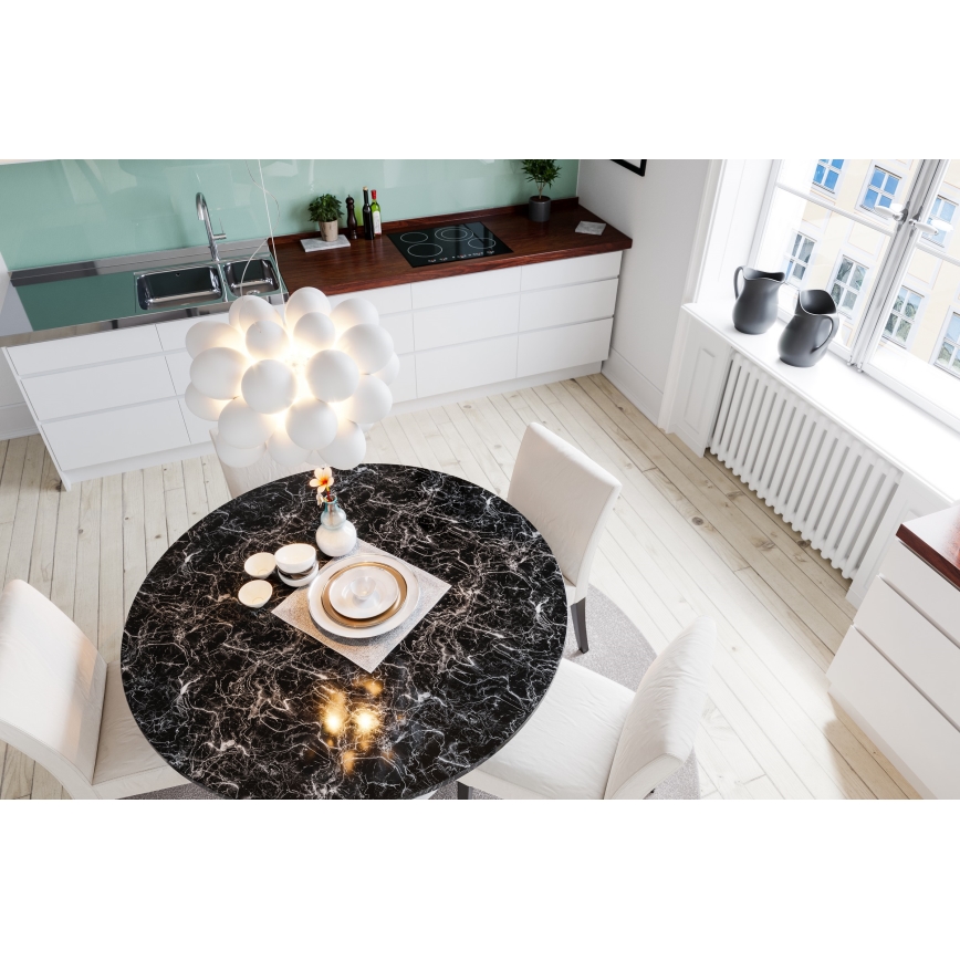 ByRydens - Lestenec na vrvici GROSS 8xG9/4W/230V bela pr. 50 cm