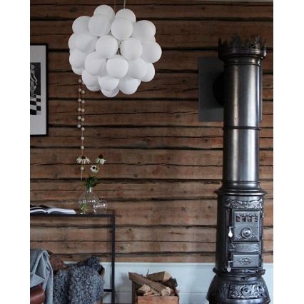 ByRydens - Lestenec na vrvici GROSS 8xG9/4W/230V bela pr. 50 cm