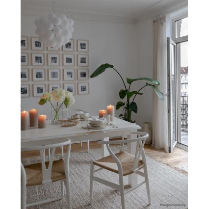 ByRydens - Lestenec na vrvici GROSS 8xG9/4W/230V bela pr. 50 cm
