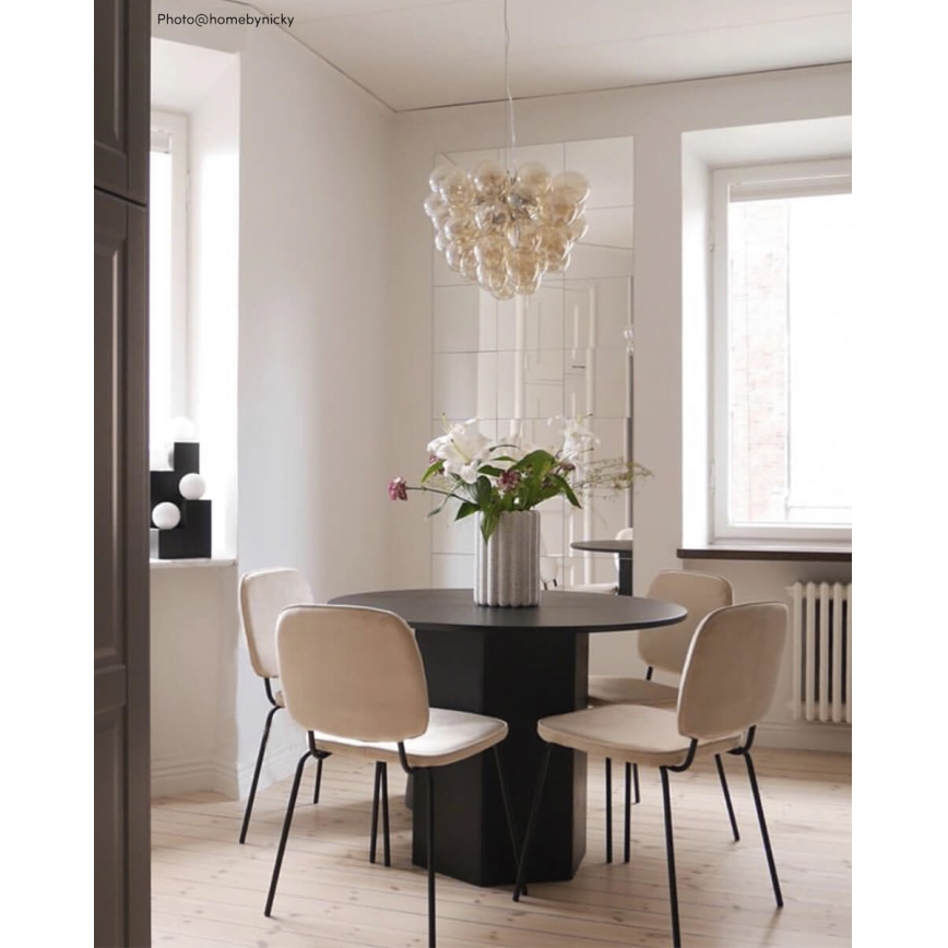ByRydens - Lestenec na vrvici GROSS 8xG9/4W/230V dimna/rjava pr. 50 cm