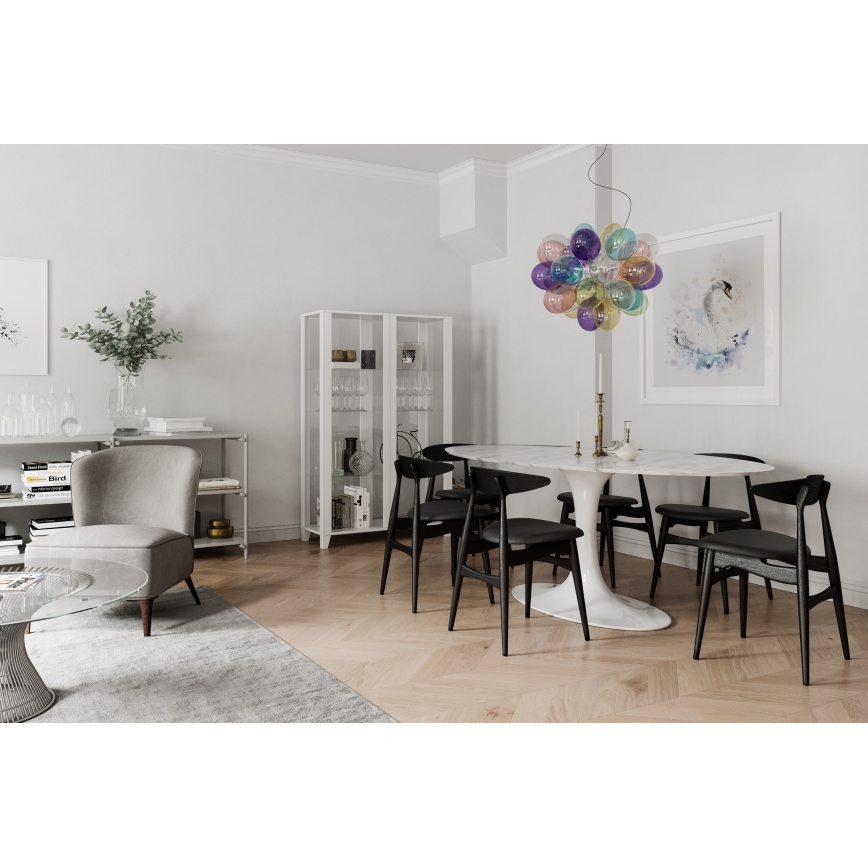 ByRydens - Lestenec na vrvici GROSS 8xG9/4W/230V barven pr. 50 cm