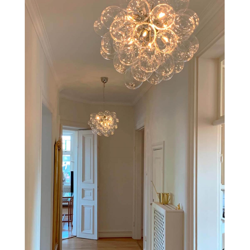 ByRydens - Lestenec na vrvici GROSS 8xG9/4W/230V prozorna pr. 50 cm