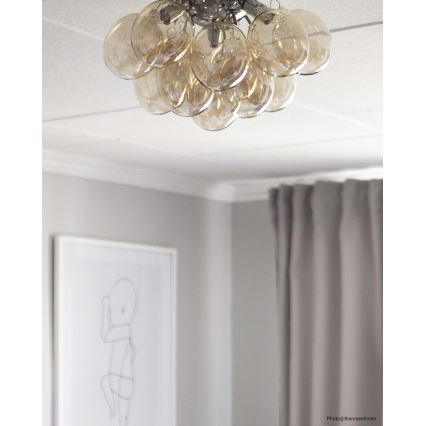 ByRydens - Stropna svetilka GRANDE 3xG9/4W/230V dimna/rjava pr. 30 cm