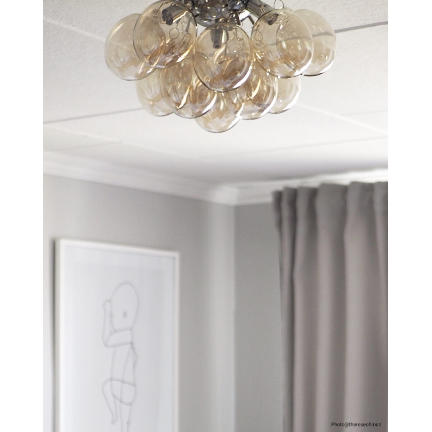 ByRydens - Stropna svetilka GRANDE 3xG9/4W/230V dimna/rjava pr. 30 cm