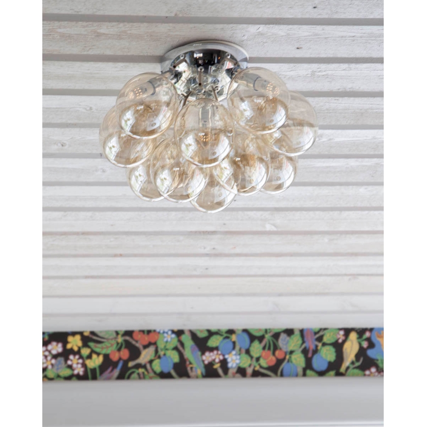 ByRydens - Stropna svetilka GRANDE 3xG9/4W/230V dimna/rjava pr. 30 cm